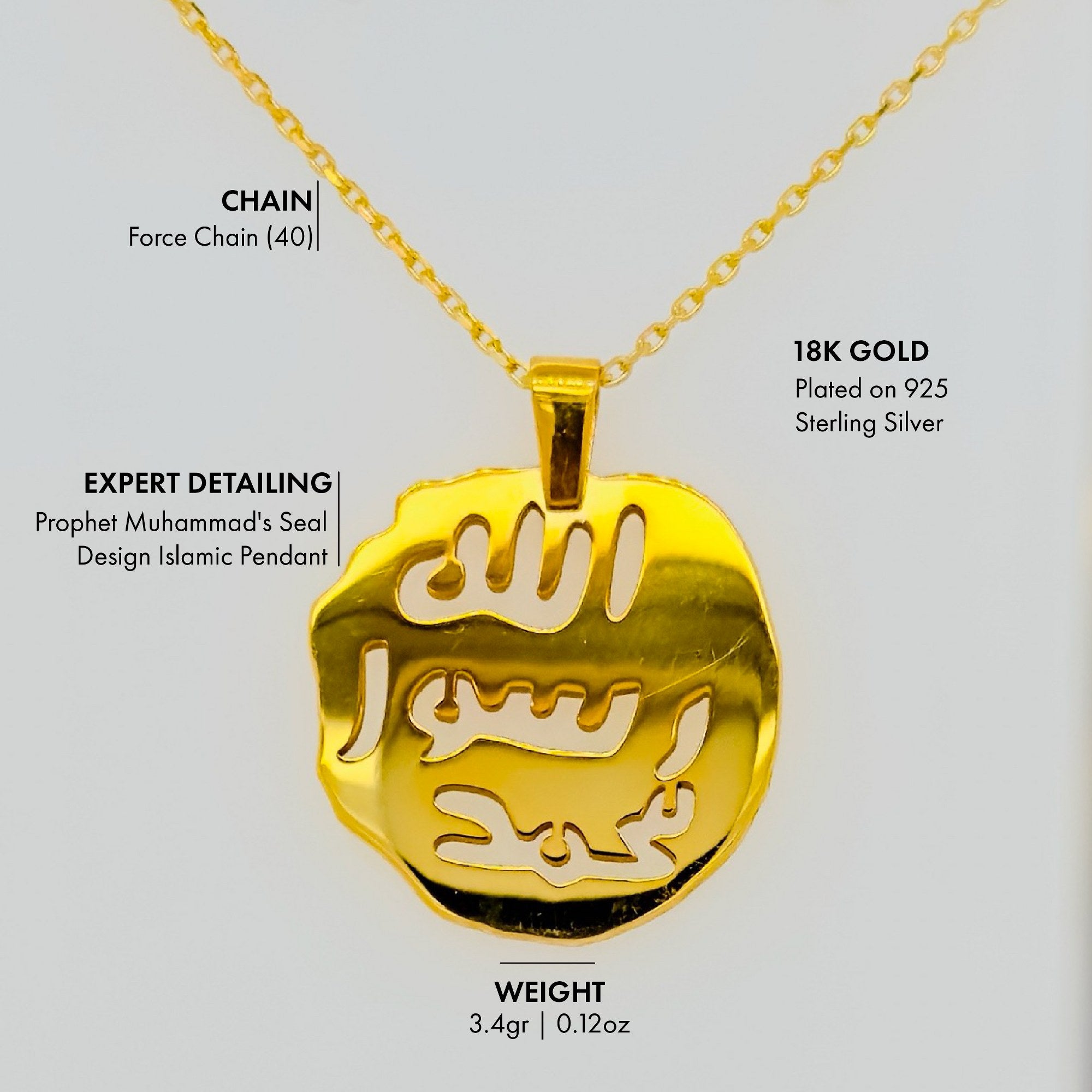 Sword Islamic Silver Necklace | Boutique Ottoman Exclusive