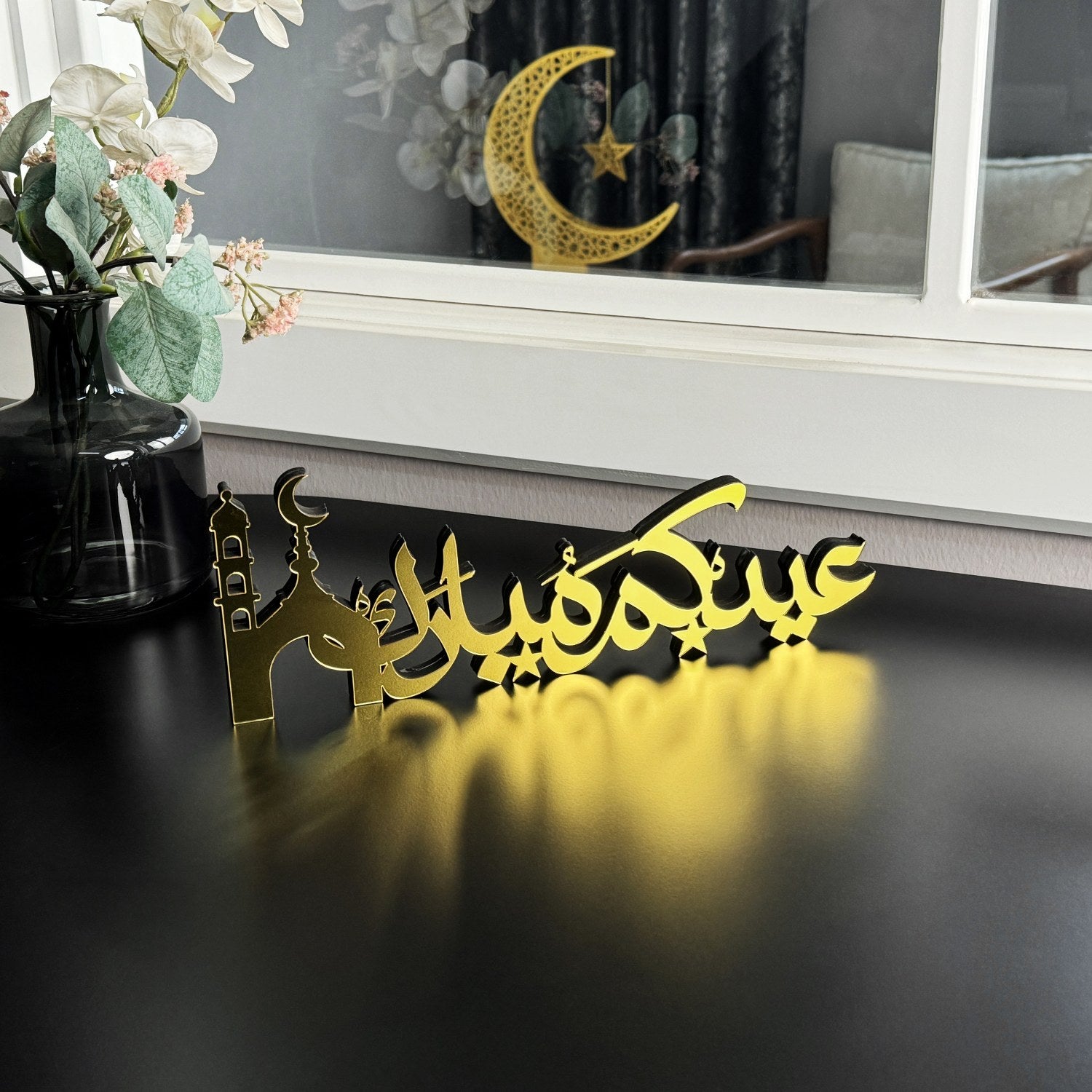 islamic-gift-eid-mubarak-tabletop-ramadan-decor-gold-calligraphy-handcrafted-home-decor-shukranislamicarts