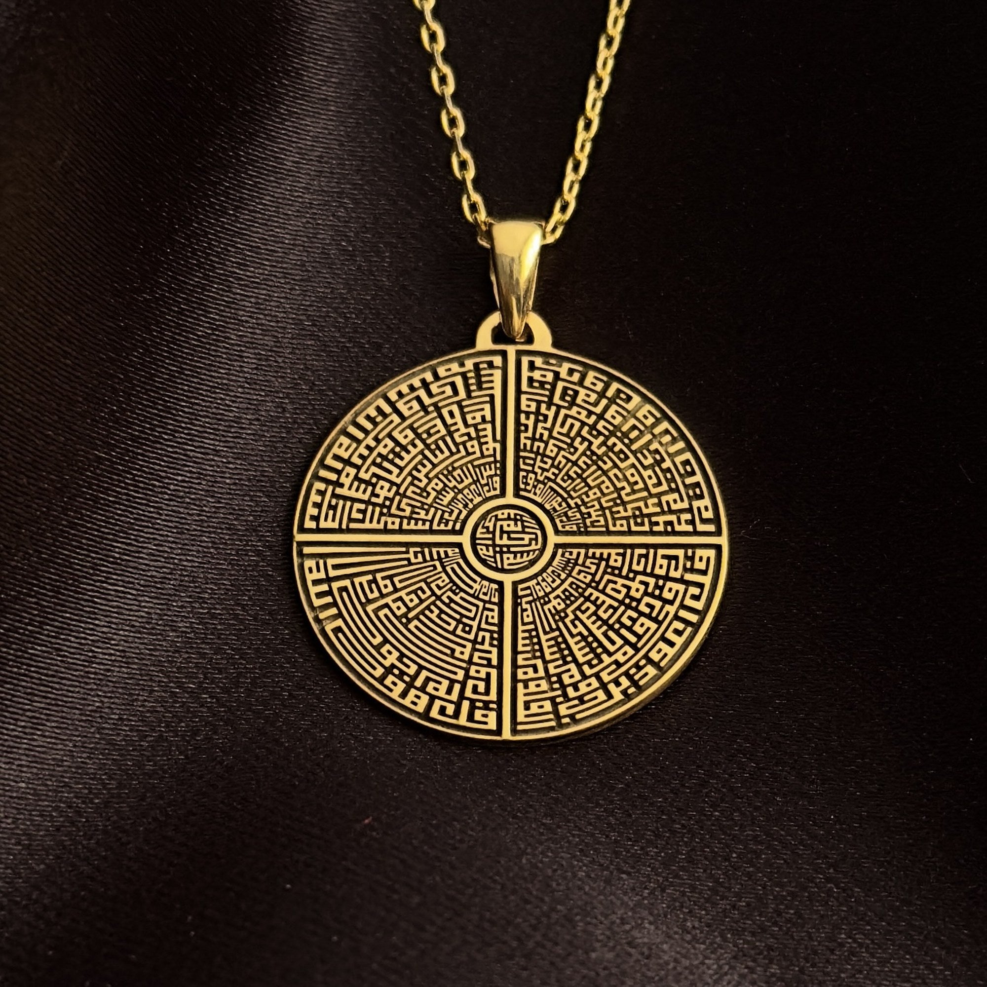 Trendy Gold Color Islamic Allah Necklace Chain Woman Men Heart Shape Pendant  Jewelry | Fruugo NO